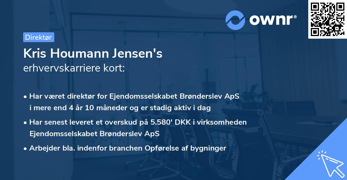 Kris Houmann Jensen's erhvervskarriere kort