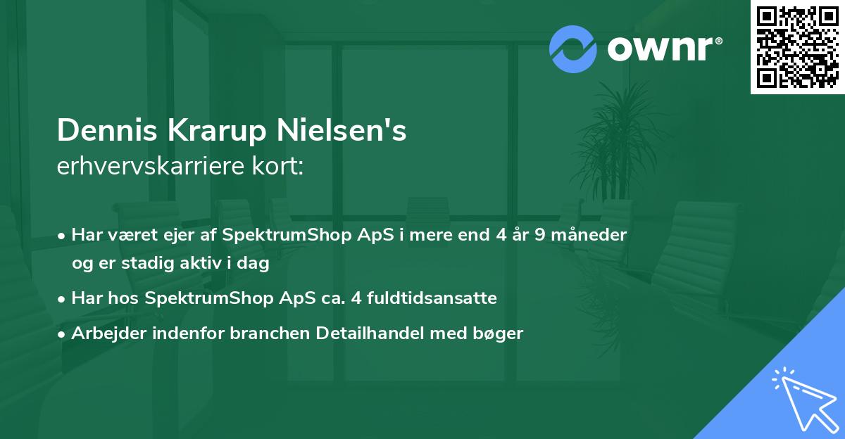Dennis Krarup Nielsen's erhvervskarriere kort