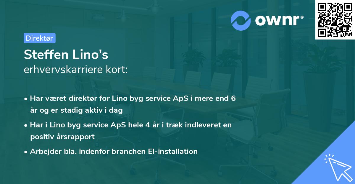 Steffen Lino's erhvervskarriere kort