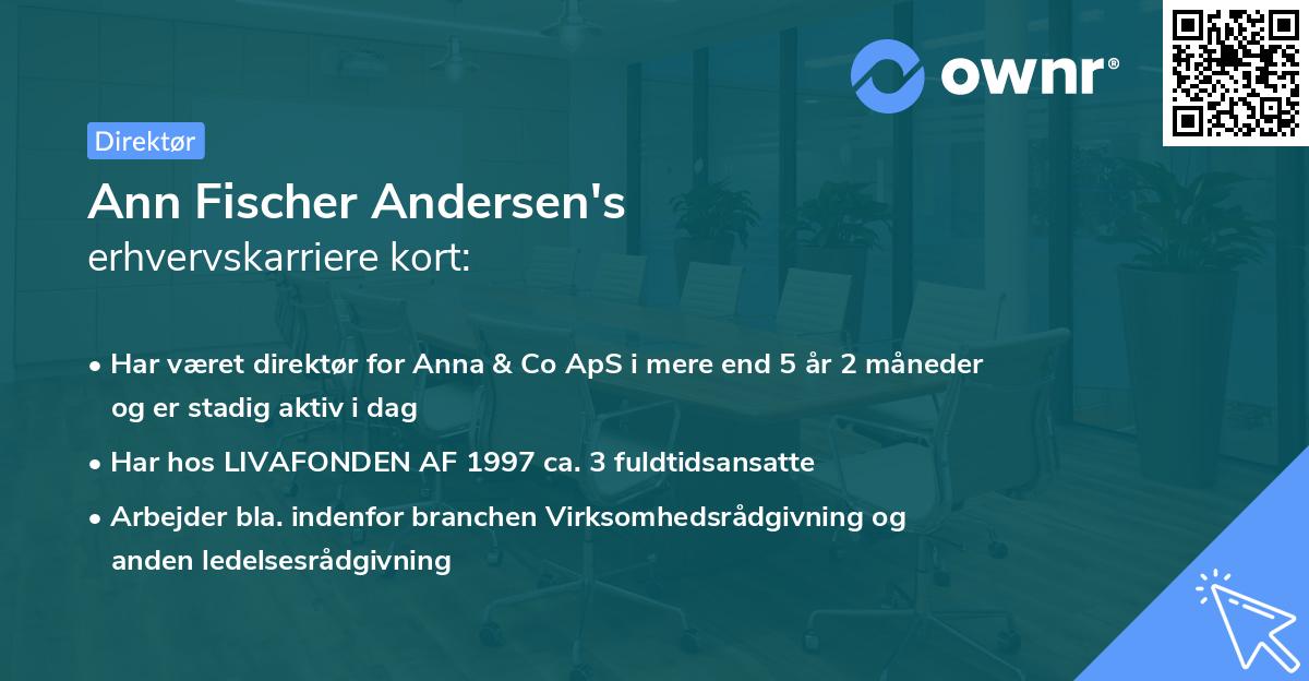 Ann Fischer Andersen's erhvervskarriere kort