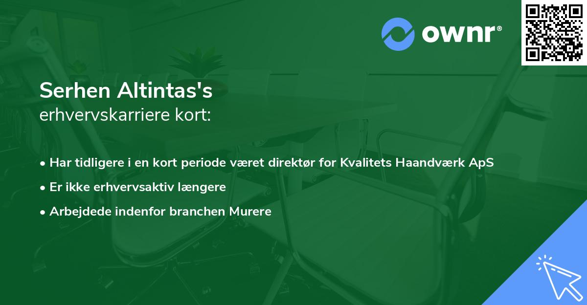 Serhen Altintas's erhvervskarriere kort