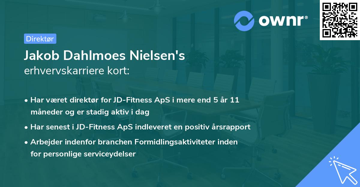 Jakob Dahlmoes Nielsen's erhvervskarriere kort