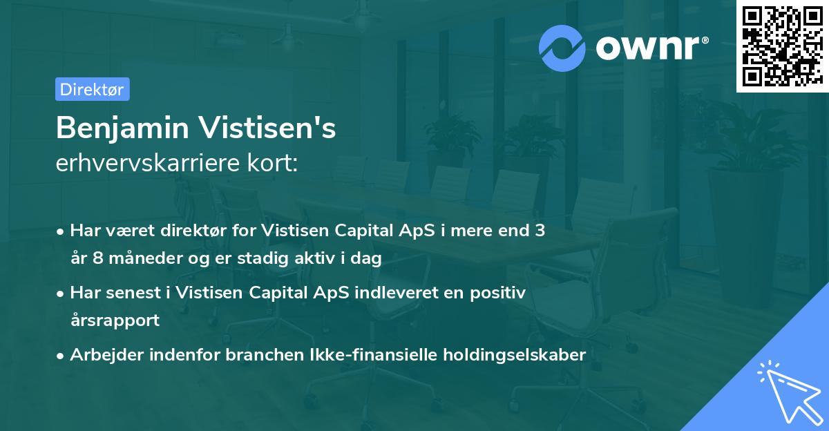 Benjamin Vistisen's erhvervskarriere kort