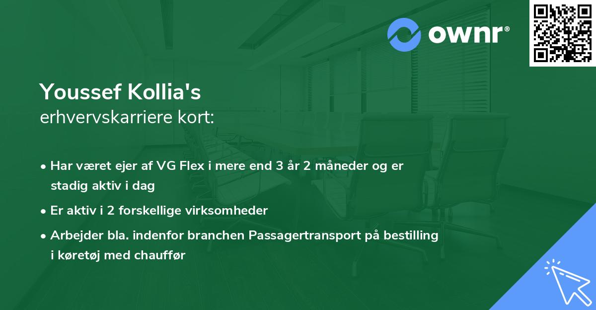 Youssef Kollia's erhvervskarriere kort