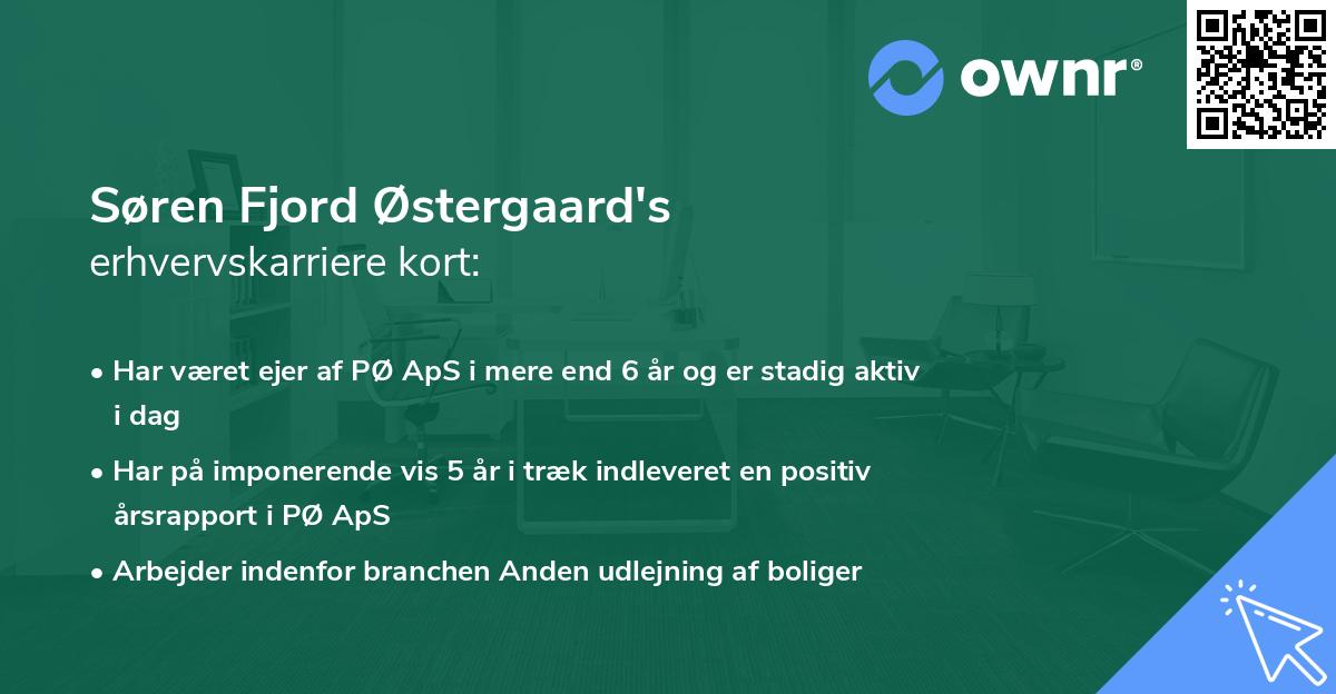 Søren Fjord Østergaard's erhvervskarriere kort