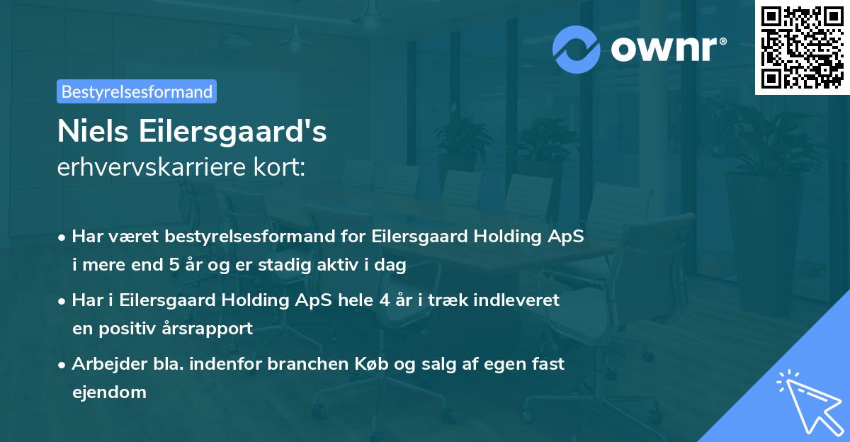 Niels Eilersgaard's erhvervskarriere kort
