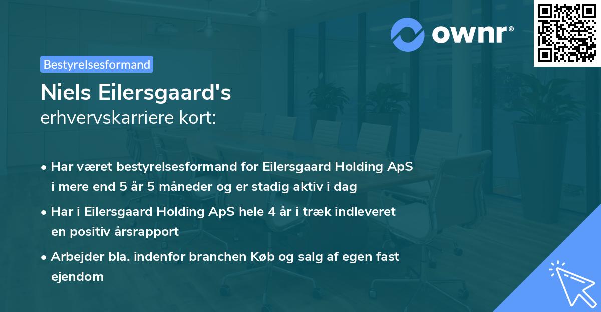 Niels Eilersgaard's erhvervskarriere kort