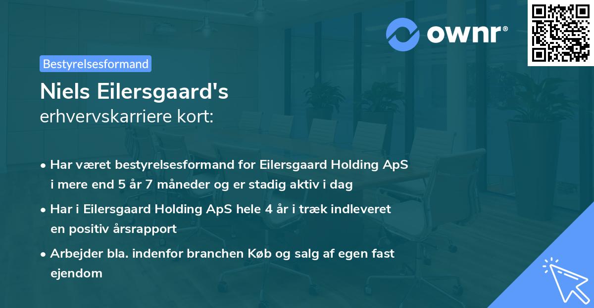 Niels Eilersgaard's erhvervskarriere kort
