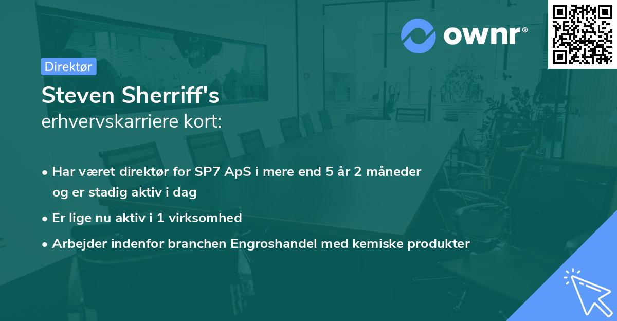Steven Sherriff's erhvervskarriere kort