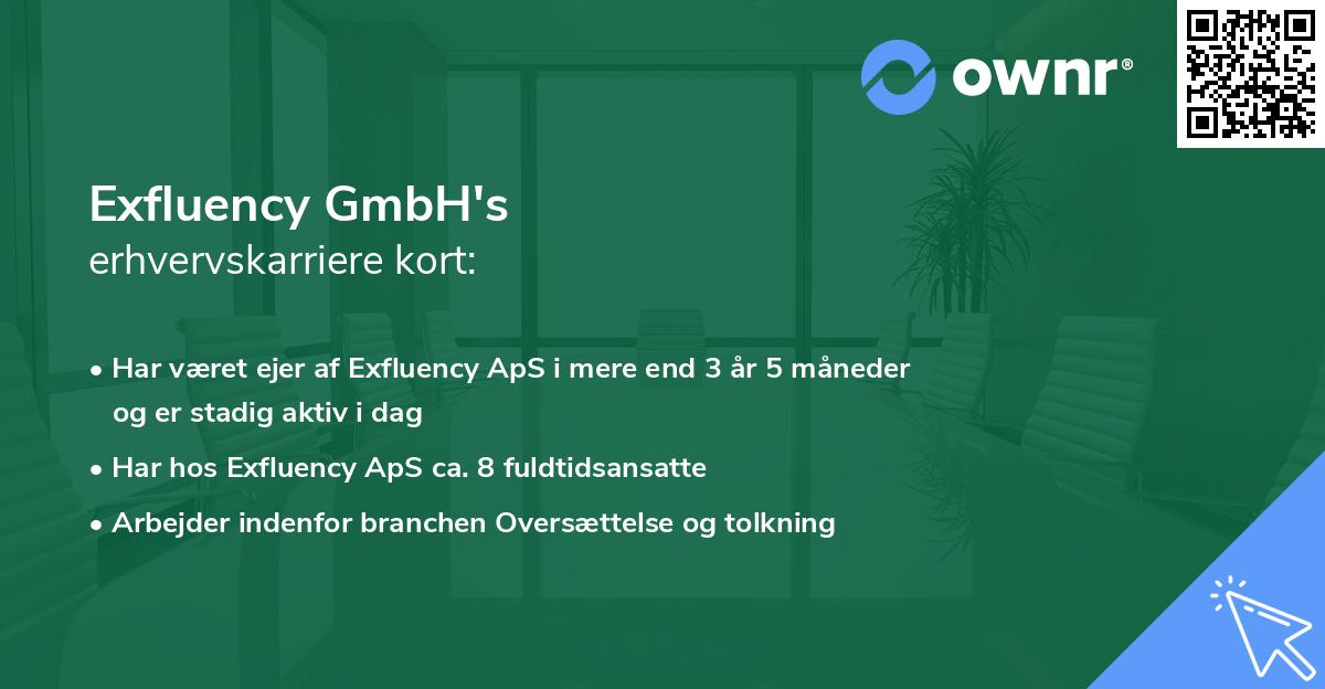 Exfluency GmbH's erhvervskarriere kort