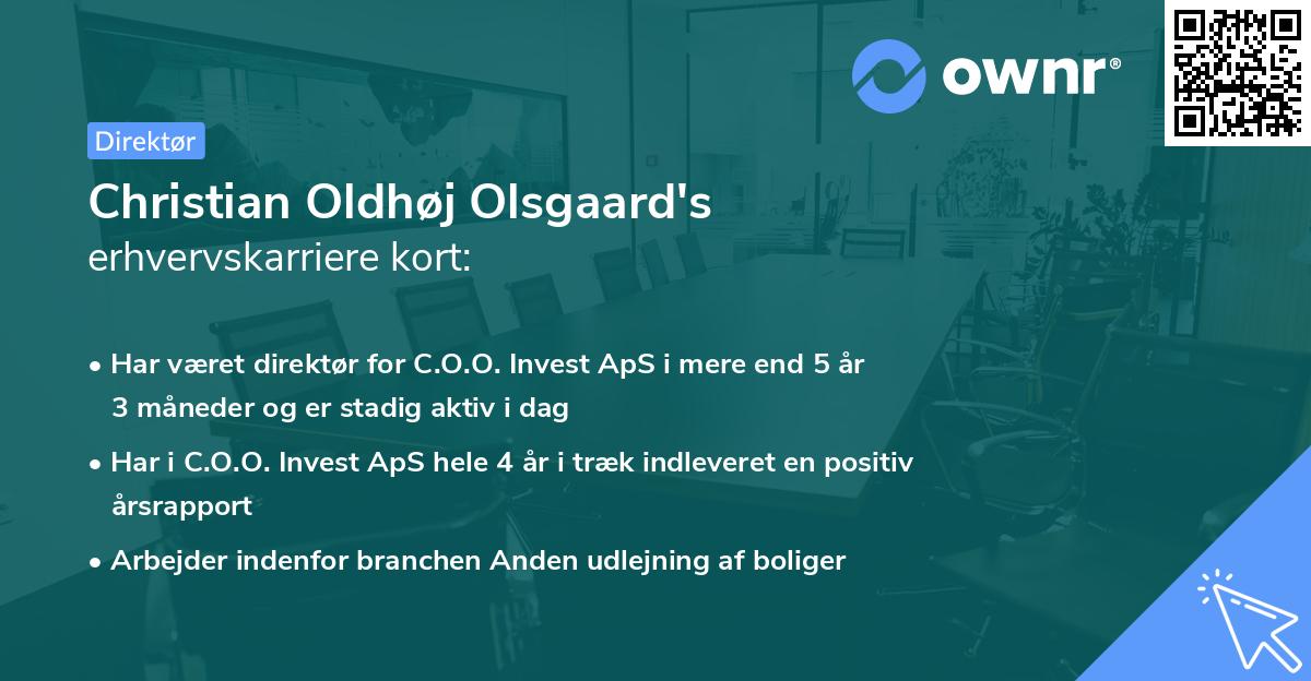 Christian Oldhøj Olsgaard's erhvervskarriere kort
