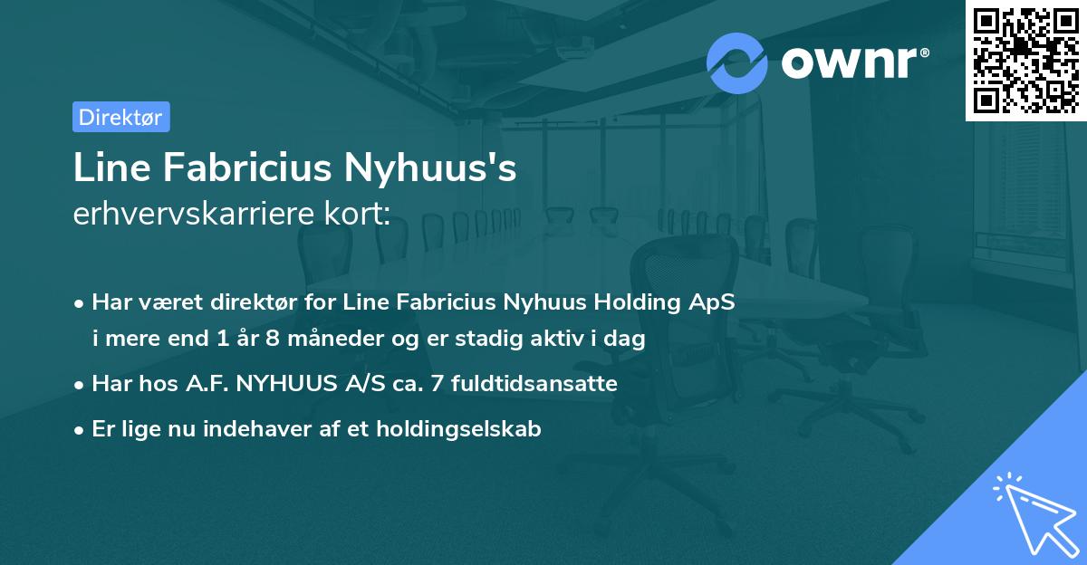 Line Fabricius Nyhuus's erhvervskarriere kort