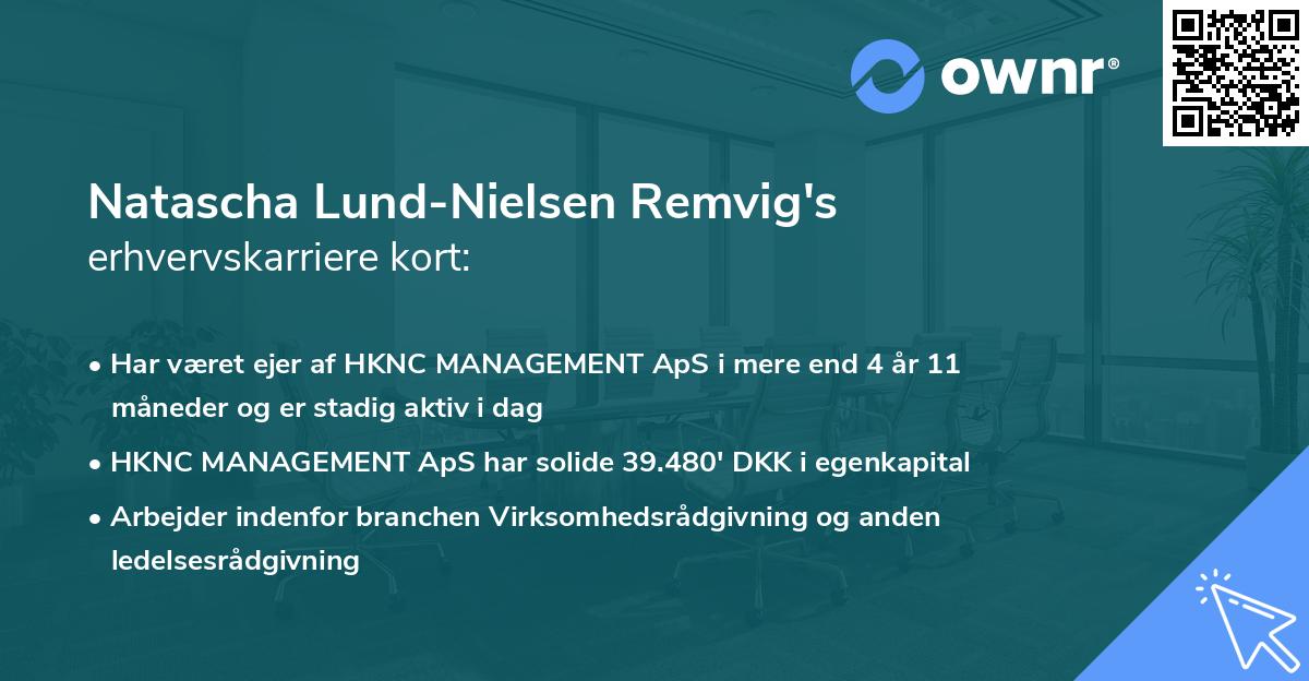 Natascha Lund-Nielsen Remvig's erhvervskarriere kort