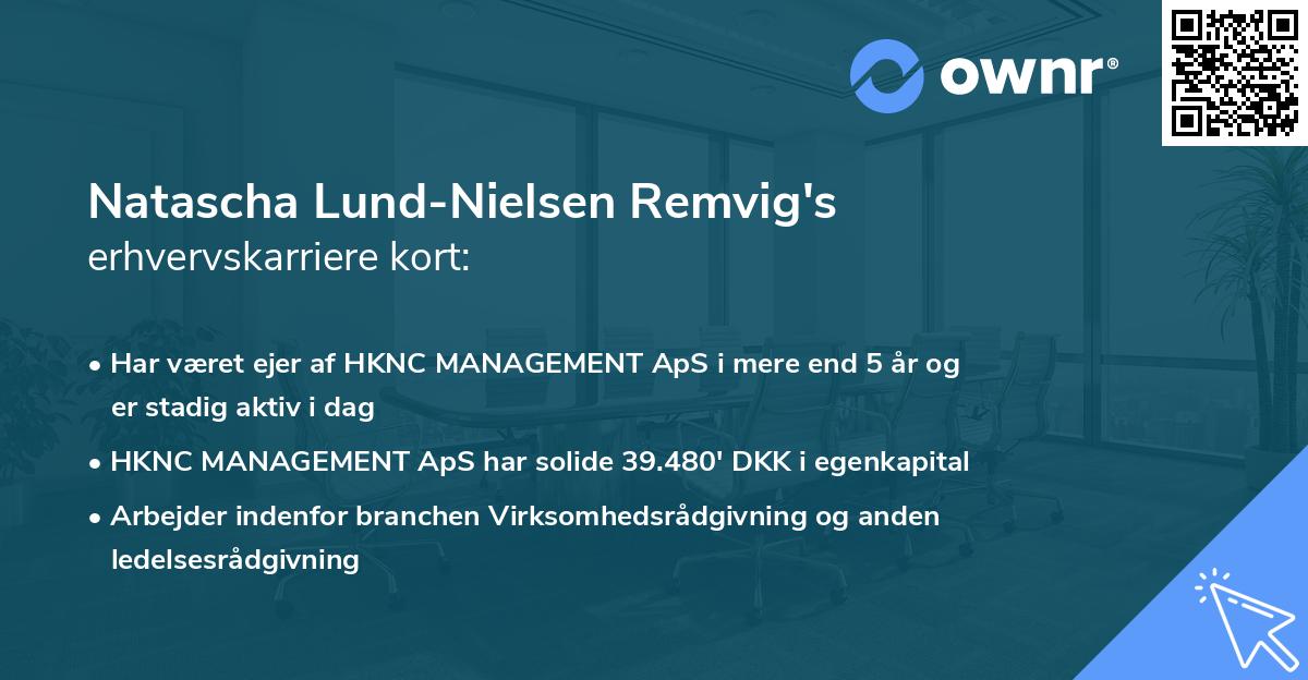 Natascha Lund-Nielsen Remvig's erhvervskarriere kort