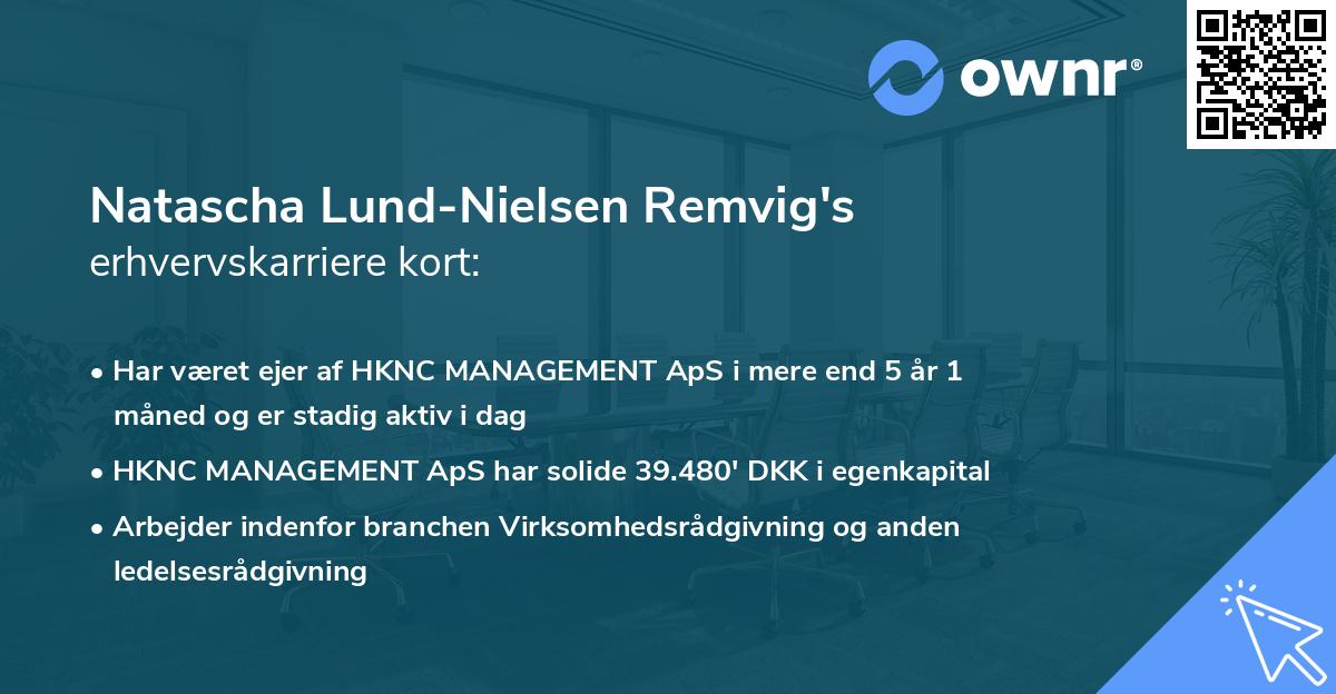 Natascha Lund-Nielsen Remvig's erhvervskarriere kort