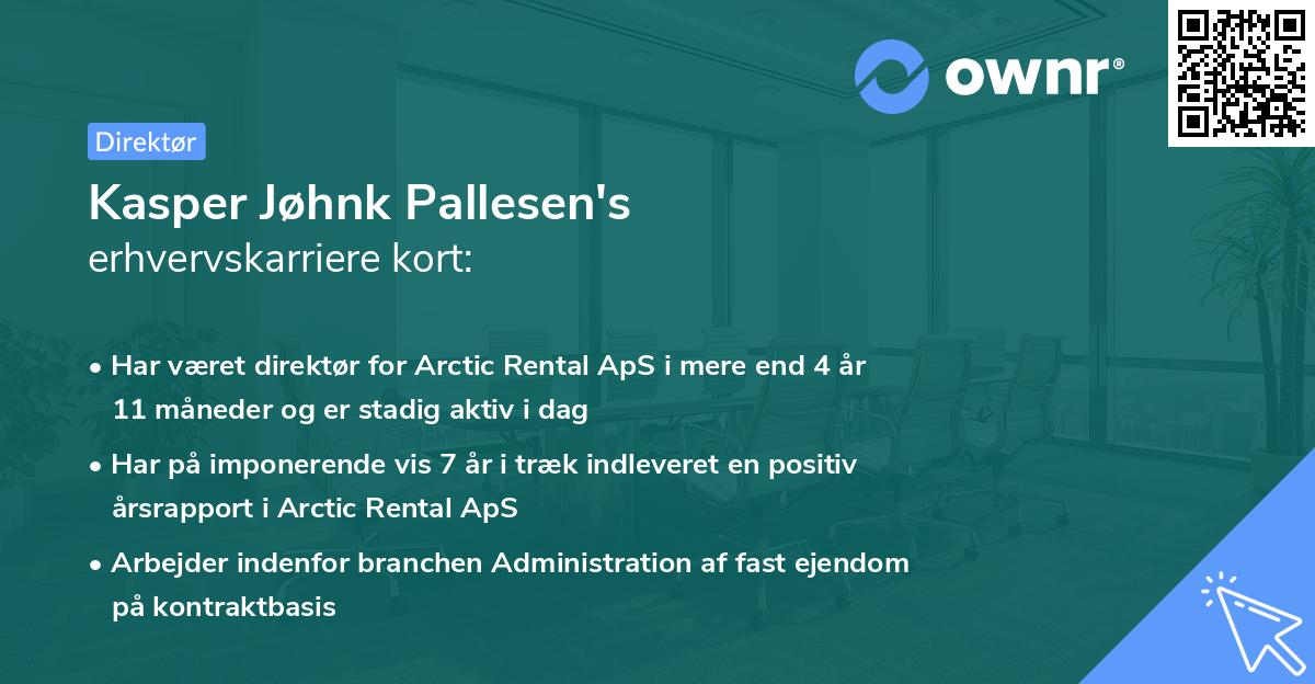 Kasper Jøhnk Pallesen's erhvervskarriere kort