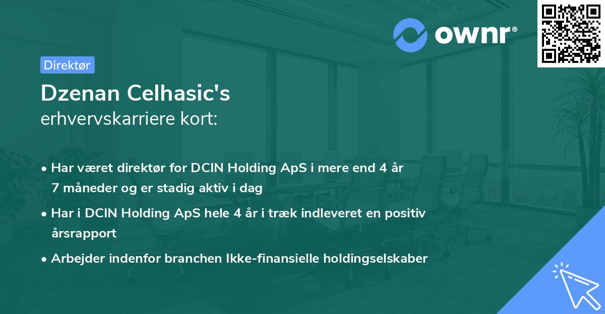 Dzenan Celhasic's erhvervskarriere kort