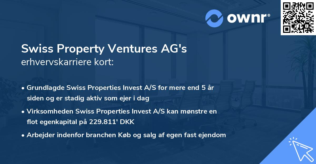 Swiss Property Ventures AG's erhvervskarriere kort