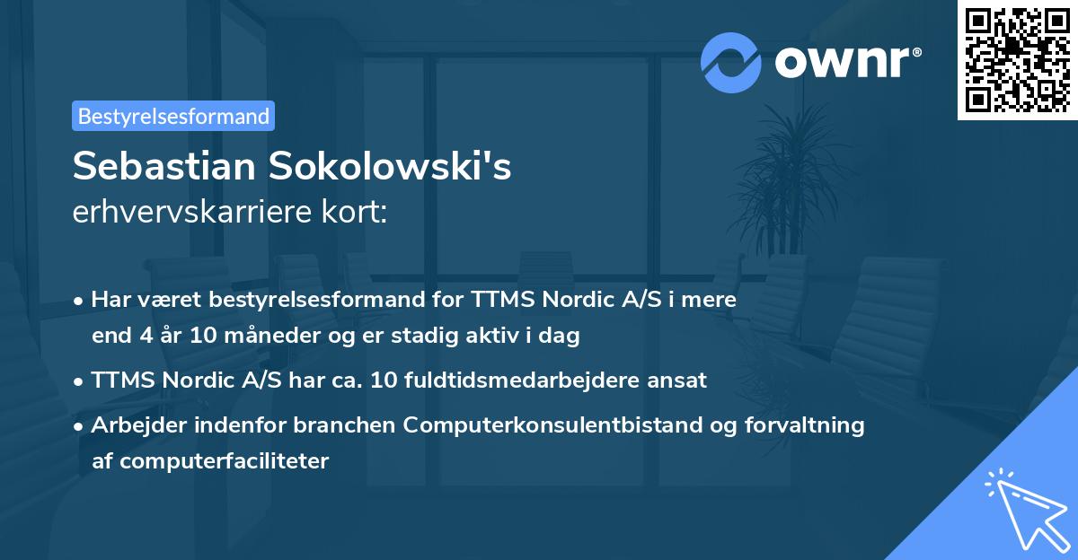 Sebastian Sokolowski's erhvervskarriere kort