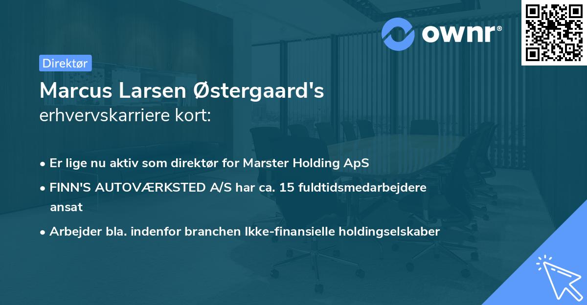 Marcus Larsen Østergaard's erhvervskarriere kort