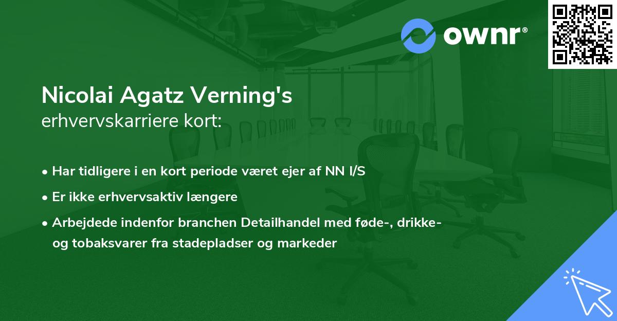 Nicolai Agatz Verning's erhvervskarriere kort