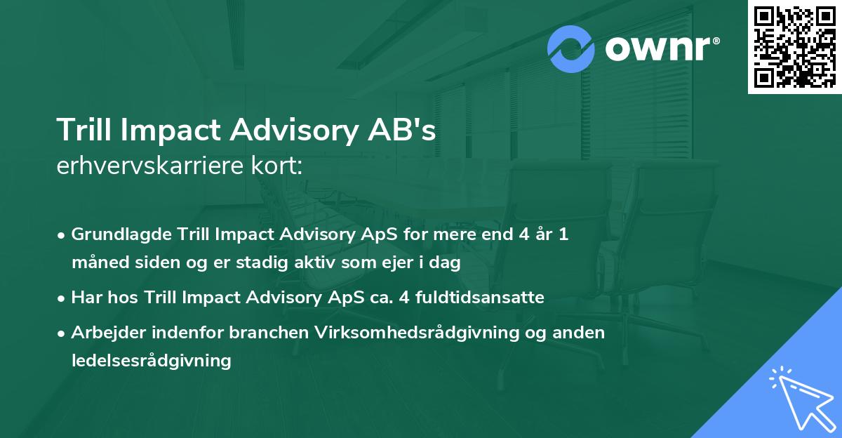 Trill Impact Advisory AB's erhvervskarriere kort