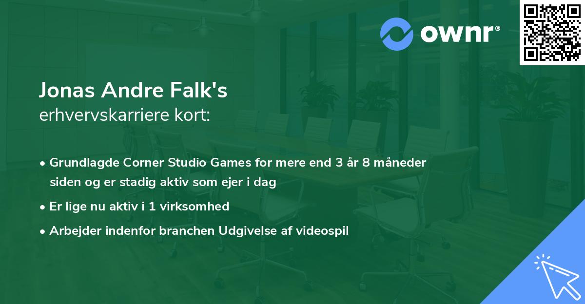 Jonas Andre Falk's erhvervskarriere kort