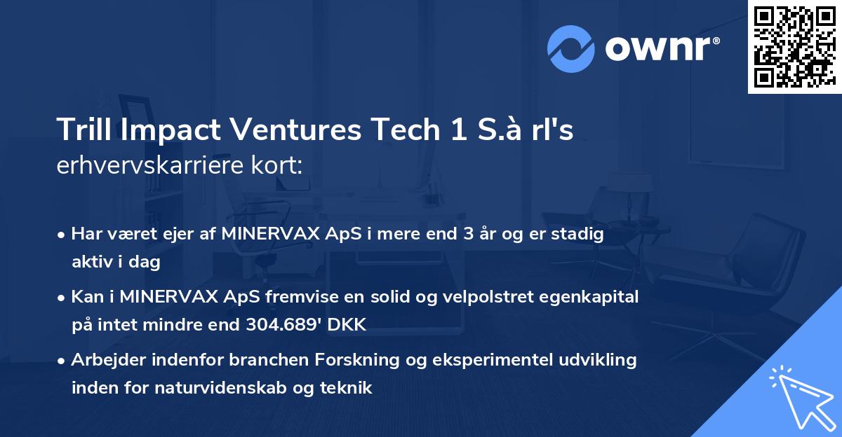 Trill Impact Ventures Tech 1 S.à rl's erhvervskarriere kort