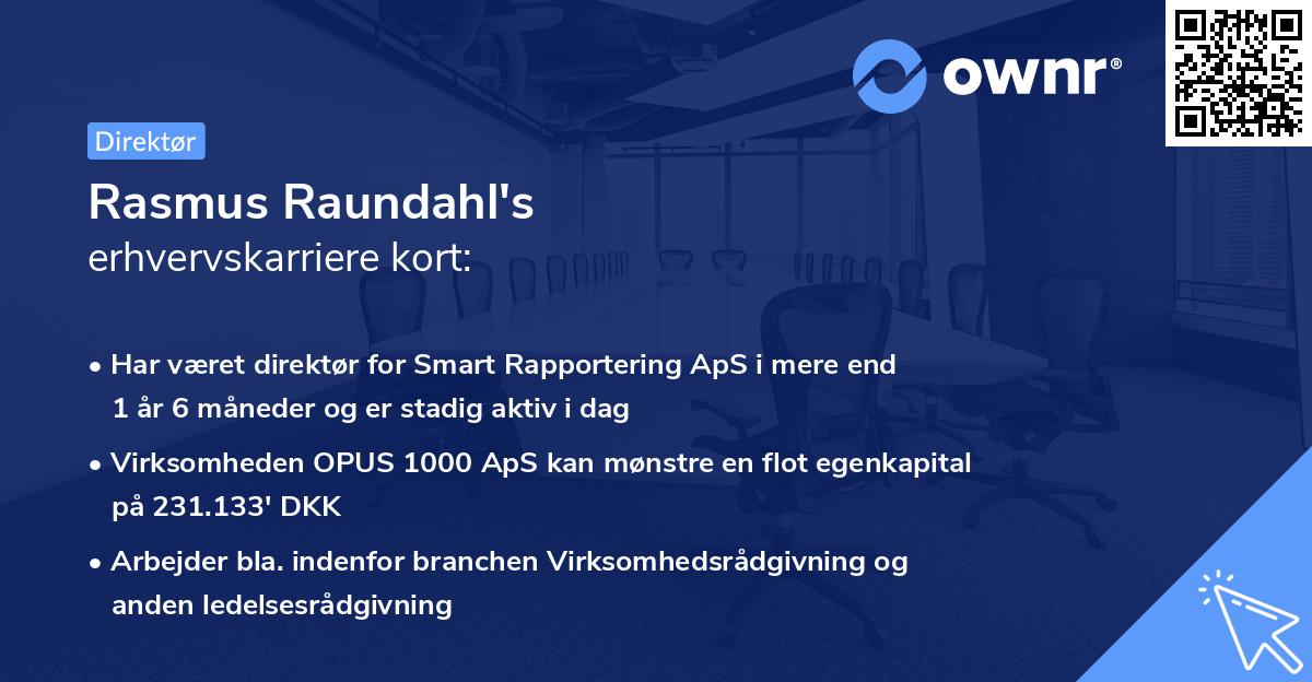 Rasmus Raundahl's erhvervskarriere kort