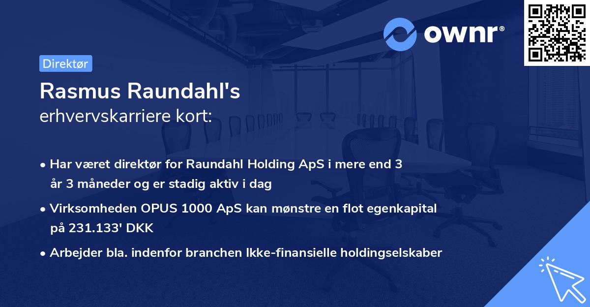 Rasmus Raundahl's erhvervskarriere kort