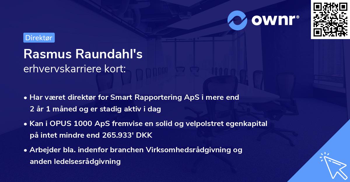 Rasmus Raundahl's erhvervskarriere kort