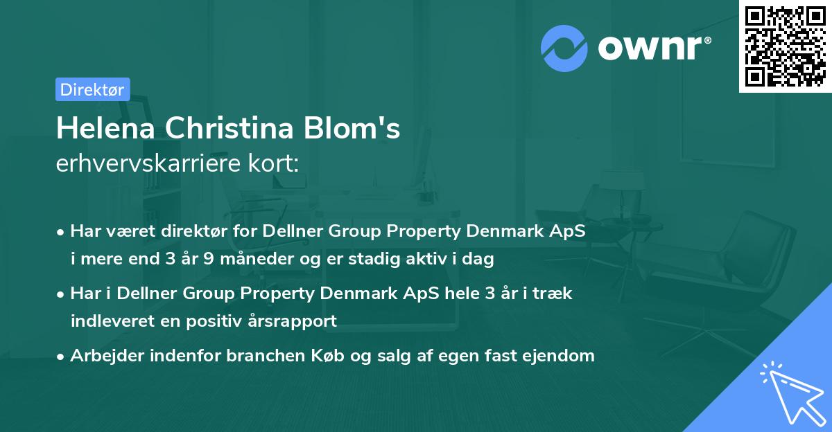 Helena Christina Blom's erhvervskarriere kort