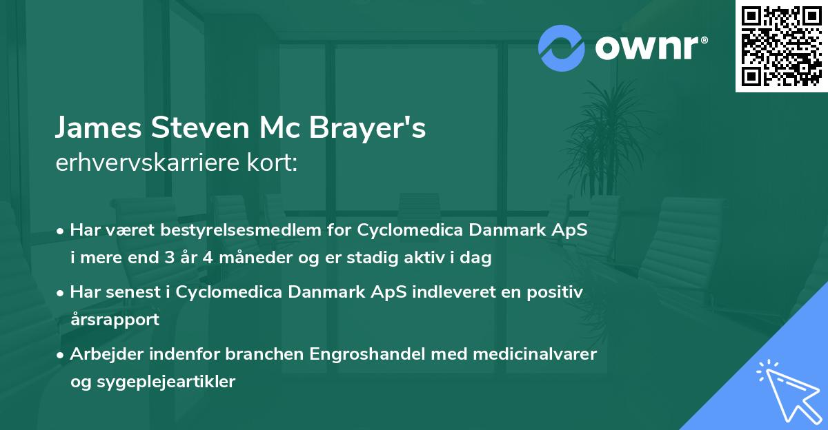 James Steven Mc Brayer's erhvervskarriere kort