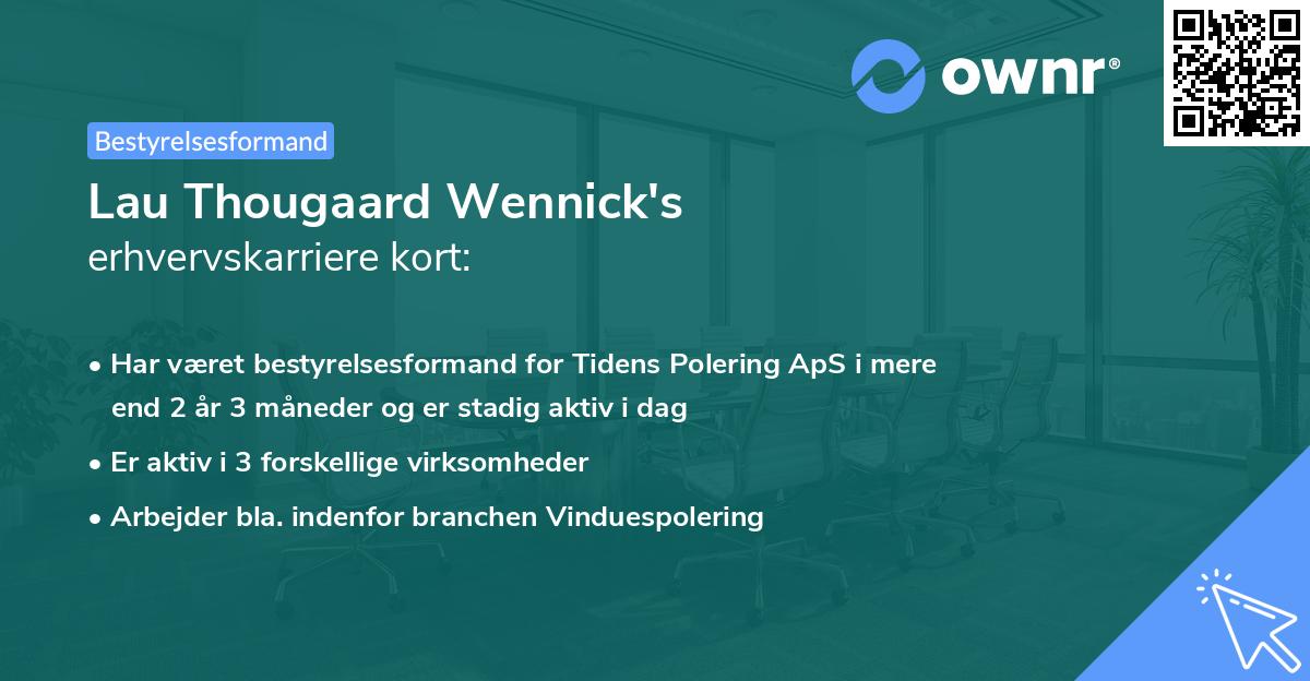 Lau Thougaard Wennick's erhvervskarriere kort