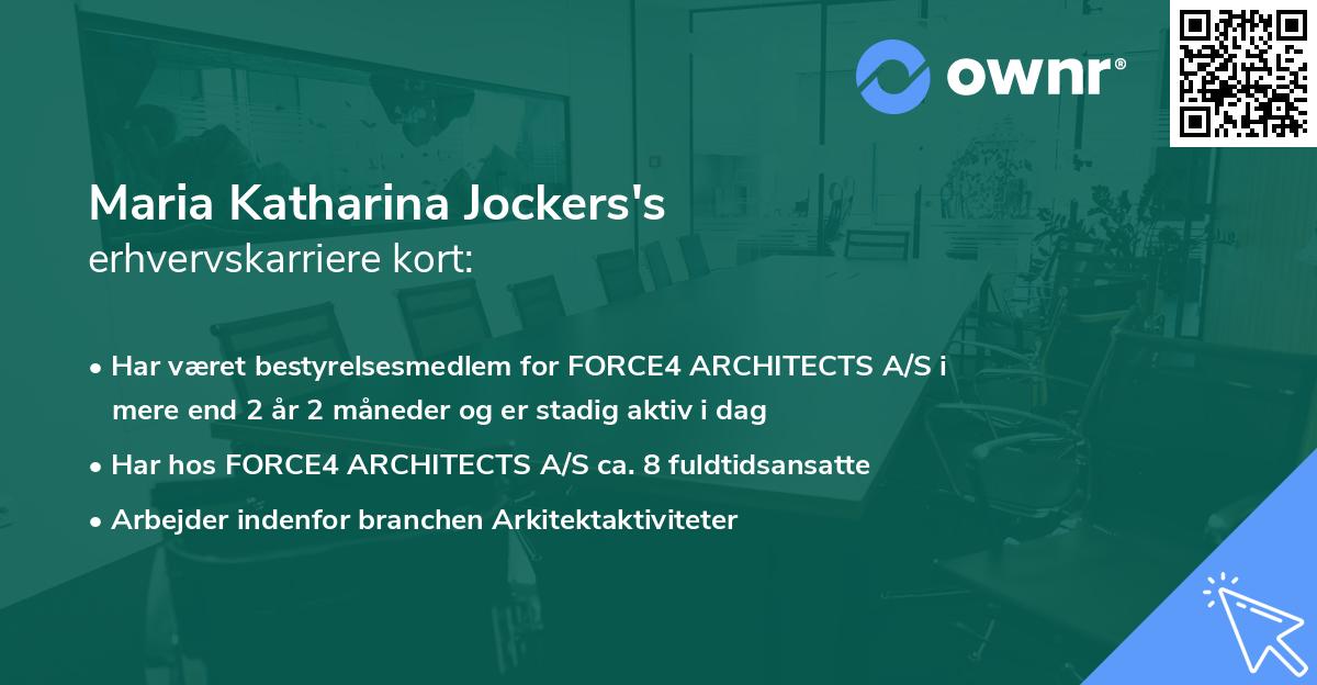 Maria Katharina Jockers's erhvervskarriere kort