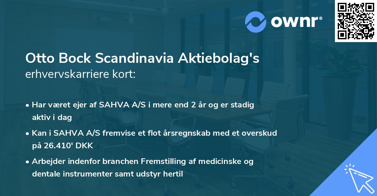 Otto Bock Scandinavia Aktiebolag's erhvervskarriere kort