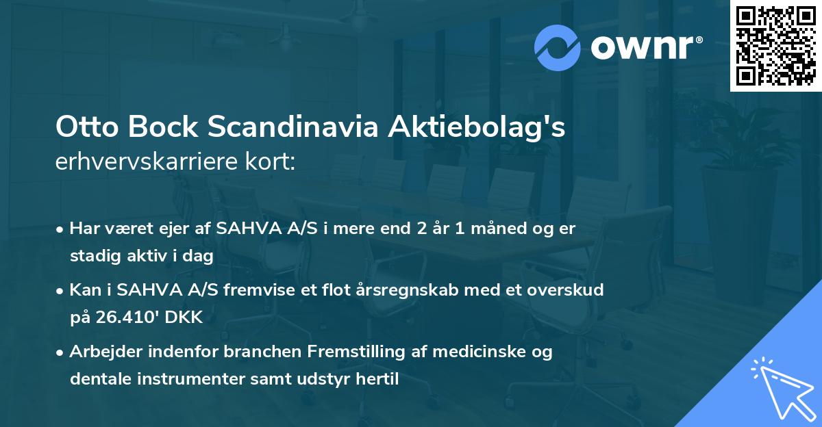 Otto Bock Scandinavia Aktiebolag's erhvervskarriere kort