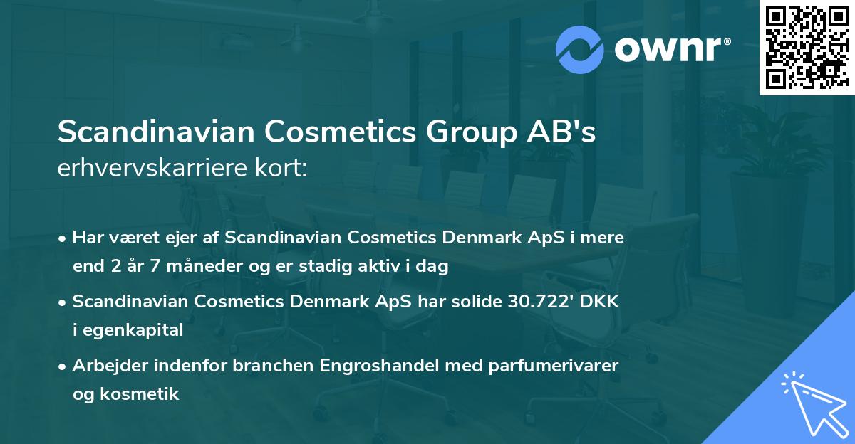 Scandinavian Cosmetics Group AB's erhvervskarriere kort