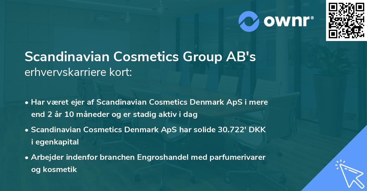 Scandinavian Cosmetics Group AB's erhvervskarriere kort