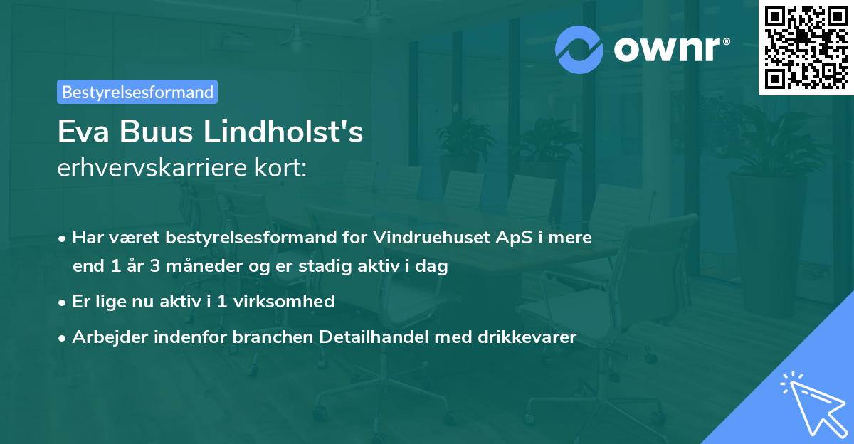 Eva Buus Lindholst's erhvervskarriere kort