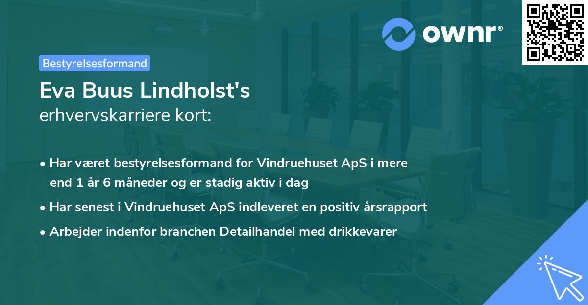 Eva Buus Lindholst's erhvervskarriere kort