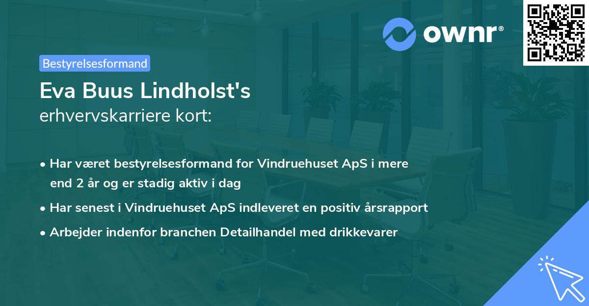 Eva Buus Lindholst's erhvervskarriere kort