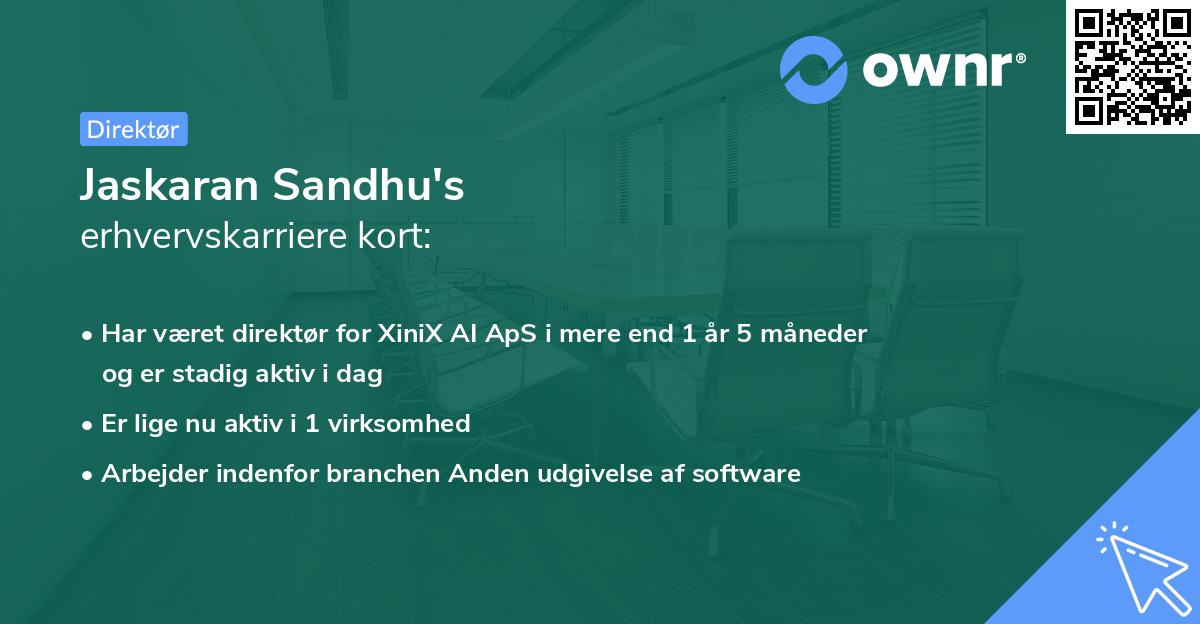 Jaskaran Sandhu's erhvervskarriere kort