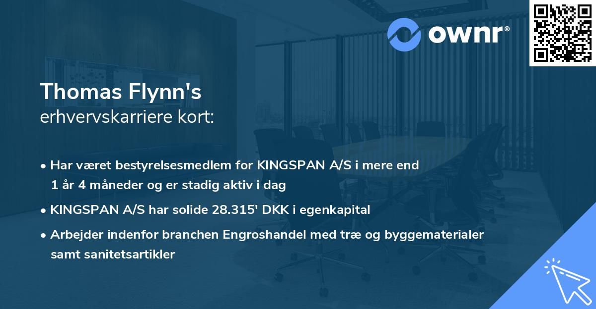 Thomas Flynn's erhvervskarriere kort