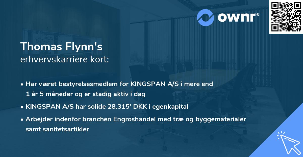 Thomas Flynn's erhvervskarriere kort