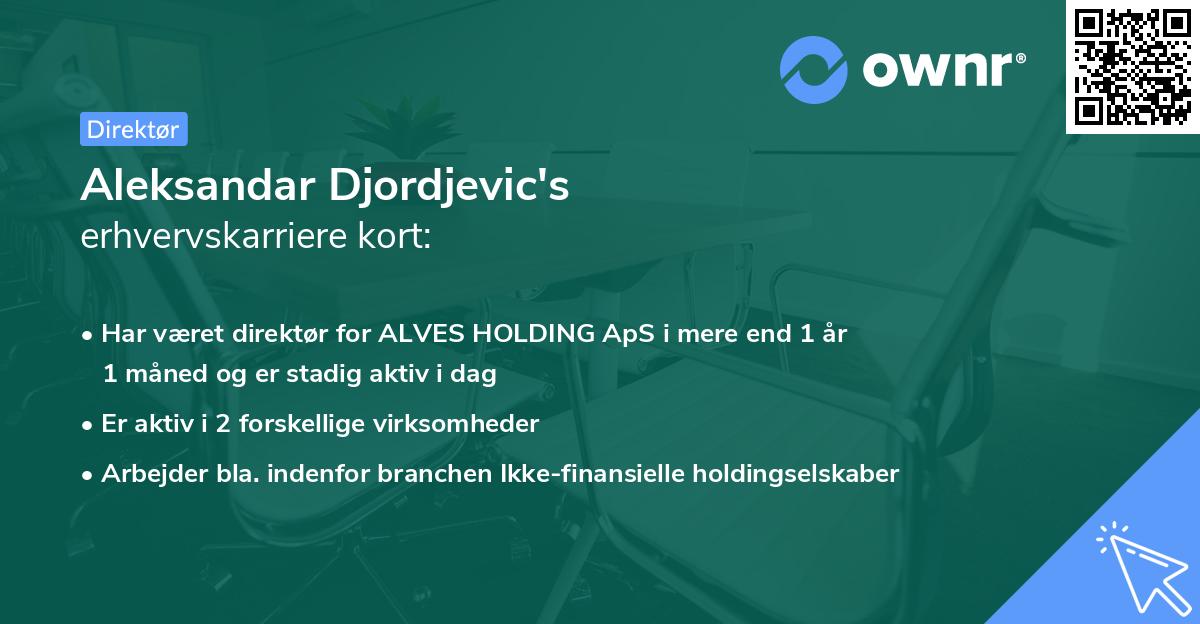 Aleksandar Djordjevic's erhvervskarriere kort