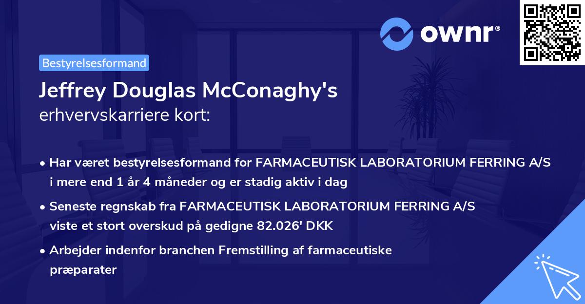 Jeffrey Douglas McConaghy's erhvervskarriere kort