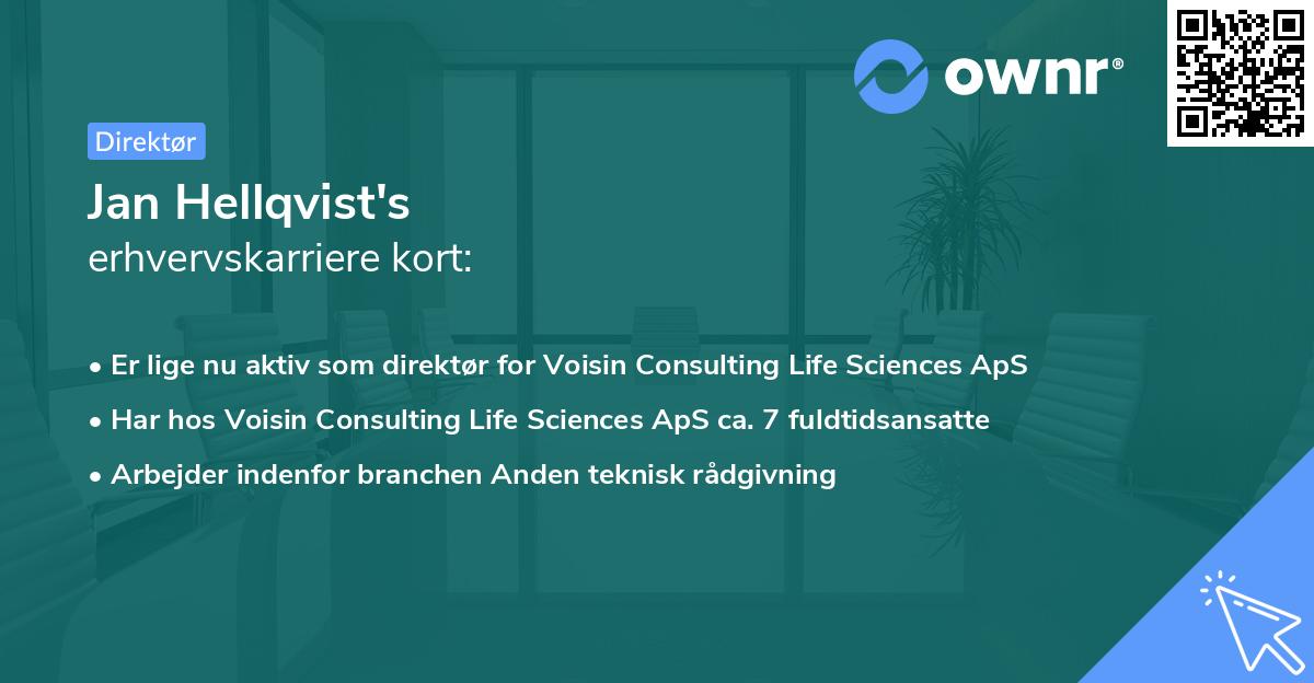 Jan Hellqvist's erhvervskarriere kort