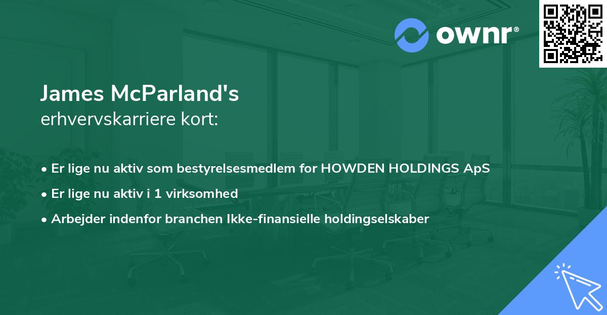 James McParland's erhvervskarriere kort