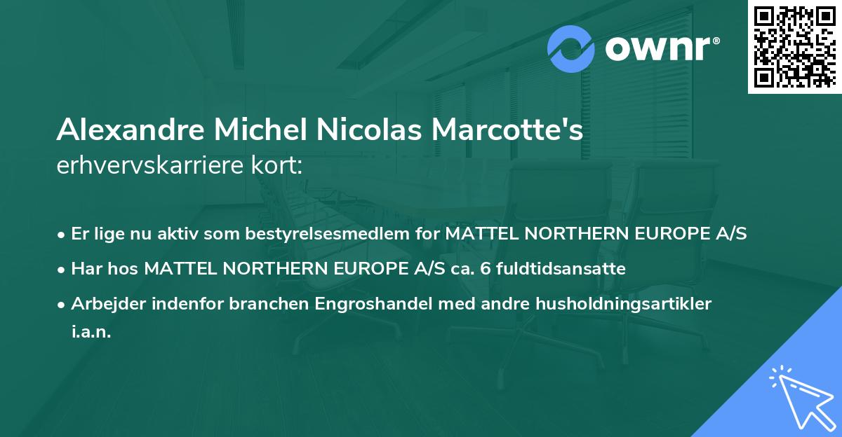 Alexandre Michel Nicolas Marcotte's erhvervskarriere kort